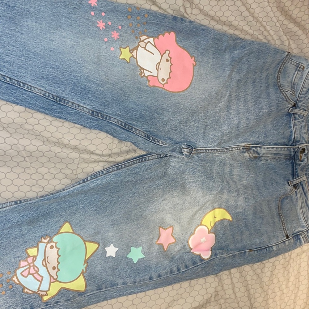 Sanrio Little Twin Stars Baggy Size 15 Jeans